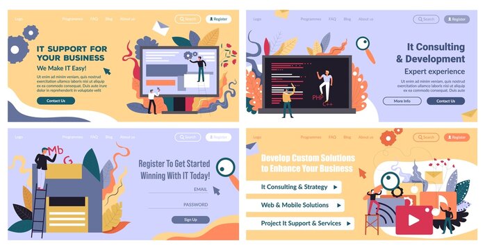 It support for business, service offer at web page