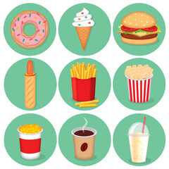 vector illustration of food and drink icon