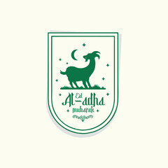 greeting eid al-adha vector illustration template