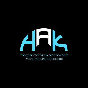 HAK letter logo creative design with vector graphic