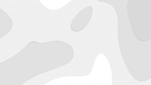 Wavy white liquid gradient pattern seamless animation. Loop motion graphics of abstract moving gray gradient waves. Modern technology background concept