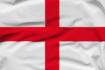 Obraz premium England national flag, folds and hard shadows on the canvas