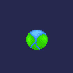 planet in pixel art style