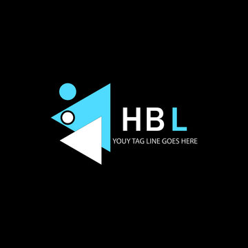 HBL letter logo creative design with vector graphic