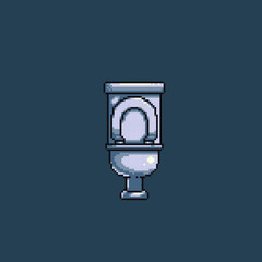 Fototapeta na wymiar toilet in pixel art style