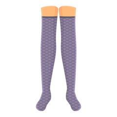 Striped stockings icon cartoon vector. Cotton fun. Winter sock