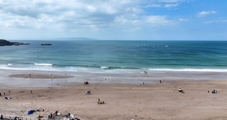 Fototapeta na wymiar Portrush Beach Atlantic Ocean North Coast County Antrim Northern Ireland