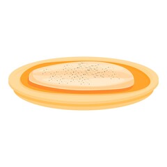 White cheese icon cartoon vector. Australian food. Meat breakfast