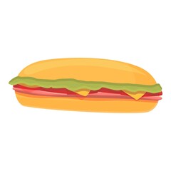 School sandwich icon cartoon vector. Australian food. Dish menu