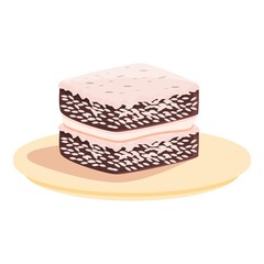 Sweet australian cake icon cartoon vector. Dinner food. Australia menu
