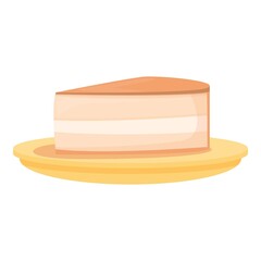 Cheesecake icon cartoon vector. Austrian food. Restaurant cuisine