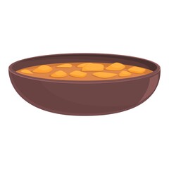 Restaurant soup icon cartoon vector. Food cuisine. National food