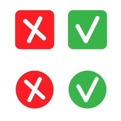 Checkmark and x mark icon for apps and websites.