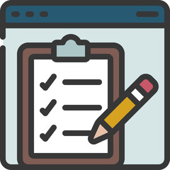 Online Test Checklist Icon