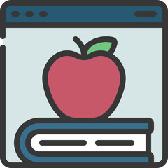 Apple On Book Website Icon
