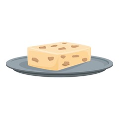 Butter meal icon cartoon vector. Food dish. Pilaf rice