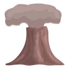 Eruption icon cartoon vector. Volcanic lava. Natural explosion