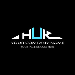 HUK letter logo creative design with vector graphic
