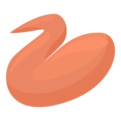 Fresh chicken meat icon cartoon vector. Pork food. Raw red