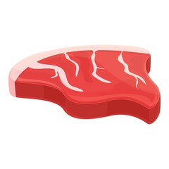 Raw meat icon cartoon vector. Beef pork. Steak lamb