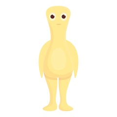 Yellow alien icon cartoon vector. Ufo character. Cute funny