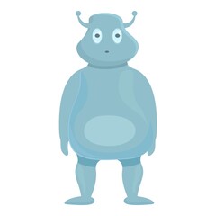 Fototapeta premium Mystery alien icon cartoon vector. Space ufo. Cute funny