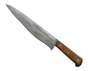realistic vector illustration of a knife gray long.