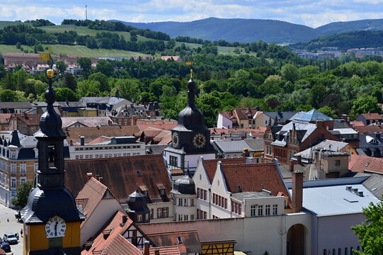 Panorama der Altstadt von Rudolstadt, Thüringen