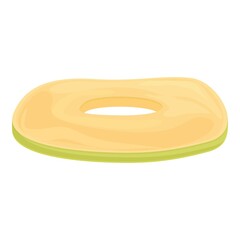 Dry apple piece icon cartoon vector. Fruit food. Healthy apple