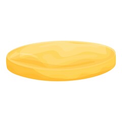 Gold coin fruit icon cartoon vector. Food dry. Snack nut