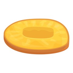 Dry apricot icon cartoon vector. Fruit food. Fresh sweet