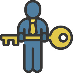  Person Holding Key Icon