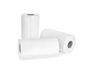 toilet paper on  a white background