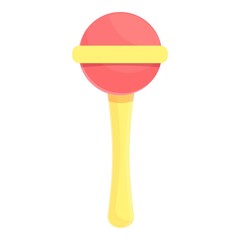Rattle toy icon cartoon vector. Toy shop. Child plastic element