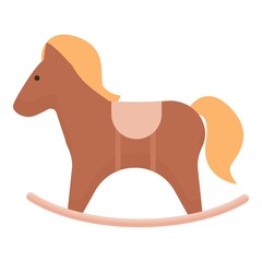 Rocking horse icon cartoon vector. Toy shop. Store kid