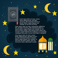 ramadan kareem background flat design