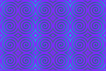 abstract vector geometric background with spirals in pink gradient color