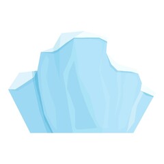 Underwater glacier icon cartoon vector. Ice berg. Freeze pole