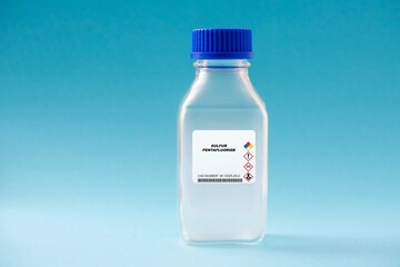 Sulfur Pentafluoride dangerous poisonous gas in chemical glassware