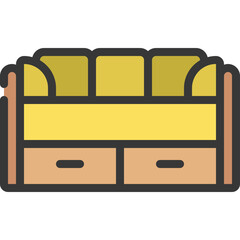 Futon Bed Icon