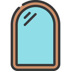 Rounded Top Mirror Icon