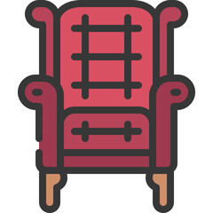 Old Fashioned Arm Chair Icon