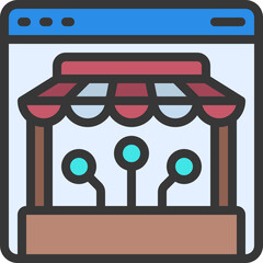 Obraz premium Digital Marketplace Icon