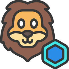Fototapeta premium Lion NFT Icon