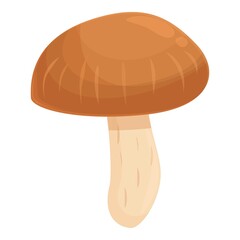 Chinese mushroom icon cartoon vector. Shiitake food. Truffle shitake