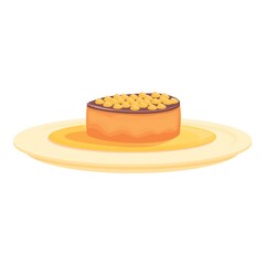 Duck foie gras icon cartoon vector. French food. Fat pate