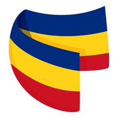 Romania city flag icon cartoon vector. Romanian map. National day