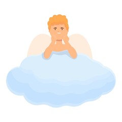 Angel cupid icon cartoon vector. Love day. Baby cute