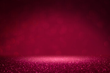 background of abstract red, gold and black glitter lights. defocused