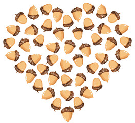  Autumn Mushrooms Compositions  isolated Vector illustration on white background.